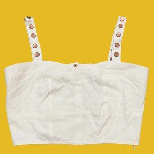 CIE STRAPPY BANDEAU TOP WITH CUT OUT BACK AND EMBELLISHED WITH COPPER RIVETS